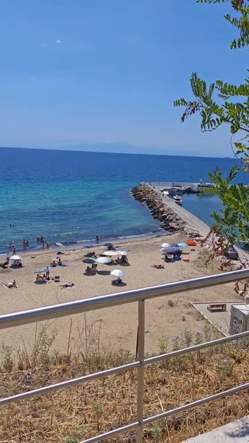 The beatufull sandy beach off Nea Kallikratia