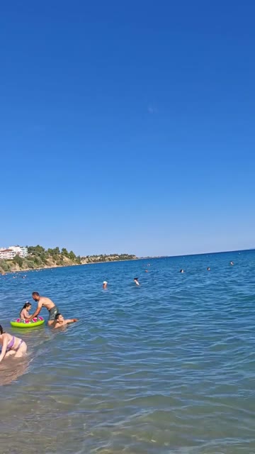 At the beach in Nea Kallikratia in August. Definitely in September the crowds will have already lef…