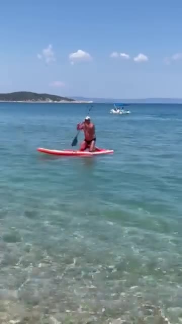 First time on a paddle board - arround Nea Kallikratia
